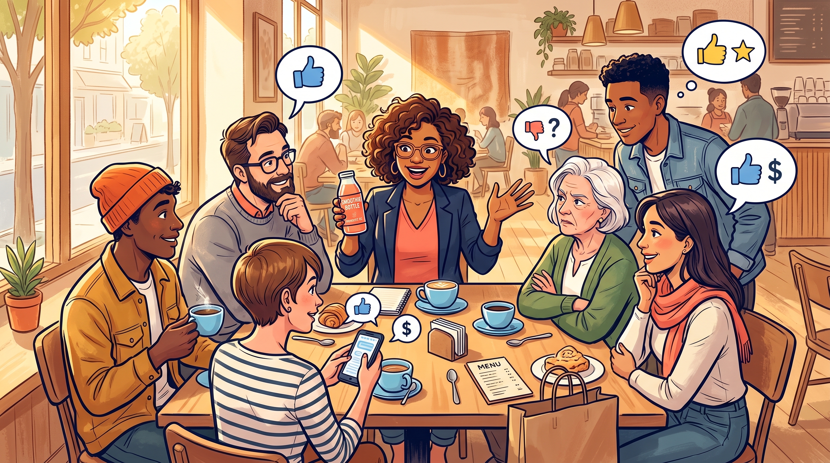 AI persona visualization showing abstract consumer data patterns