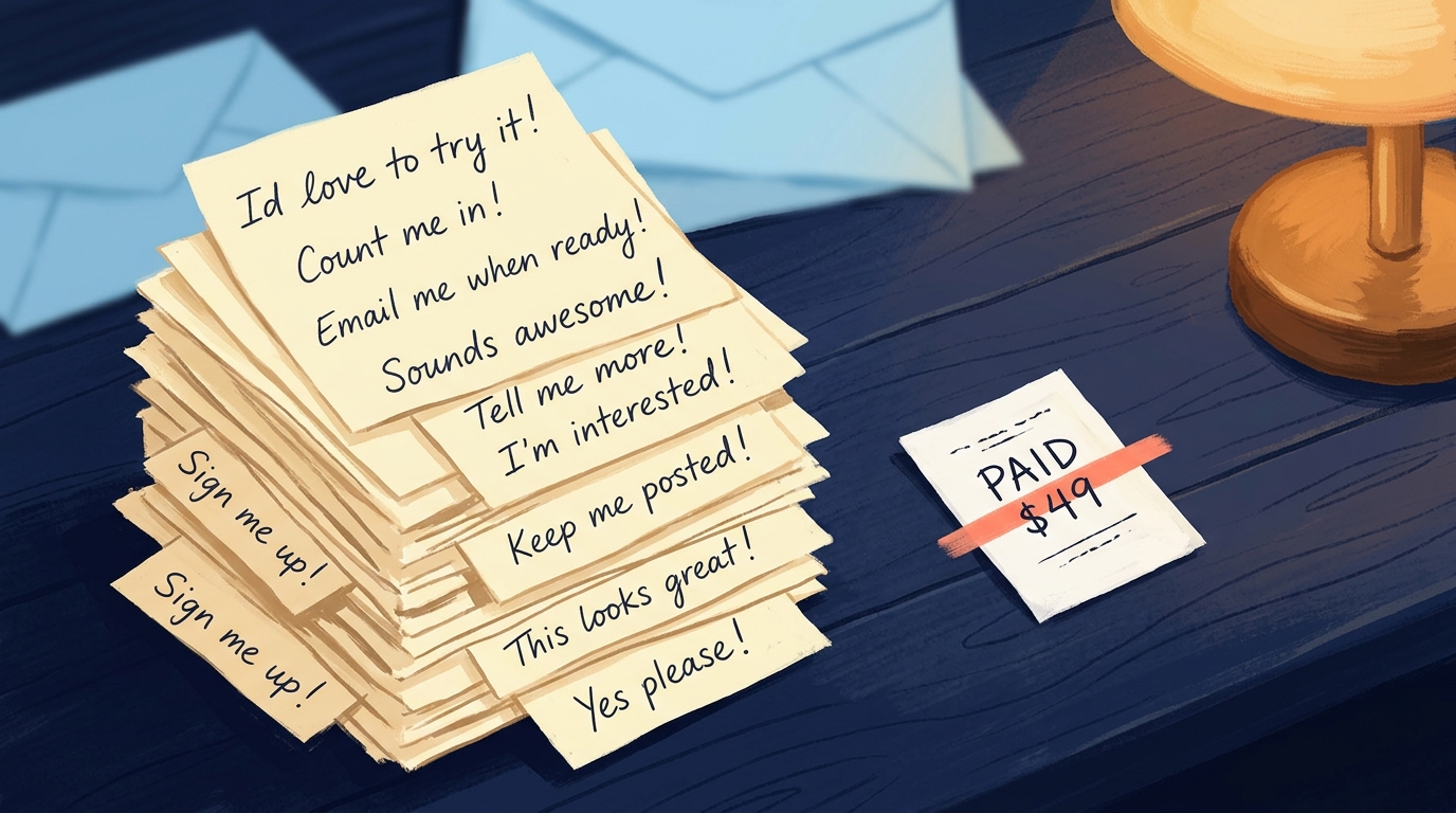 Waitlist is not demand: 3 false signals founders mistake for intent