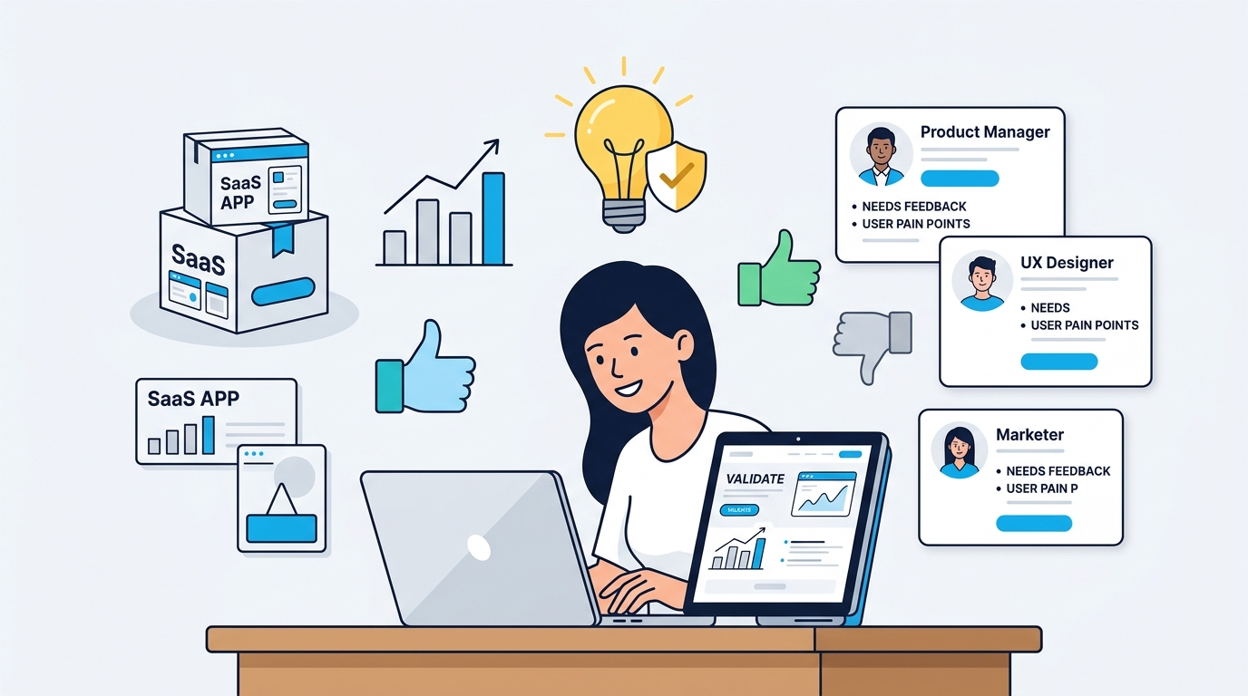 Solo founder validating a product idea with purchase intent data and consumer personas